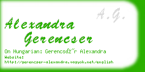 alexandra gerencser business card